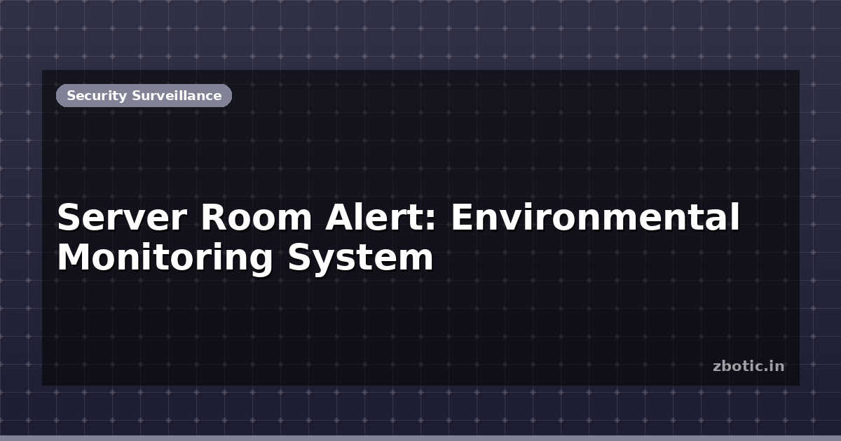 Alert Server System Server Room Alert: Environmental Monitoring System | Zbotic