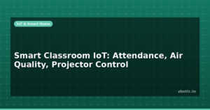 Smart Classroom IoT: Attendance, Air Quality, Projector Control