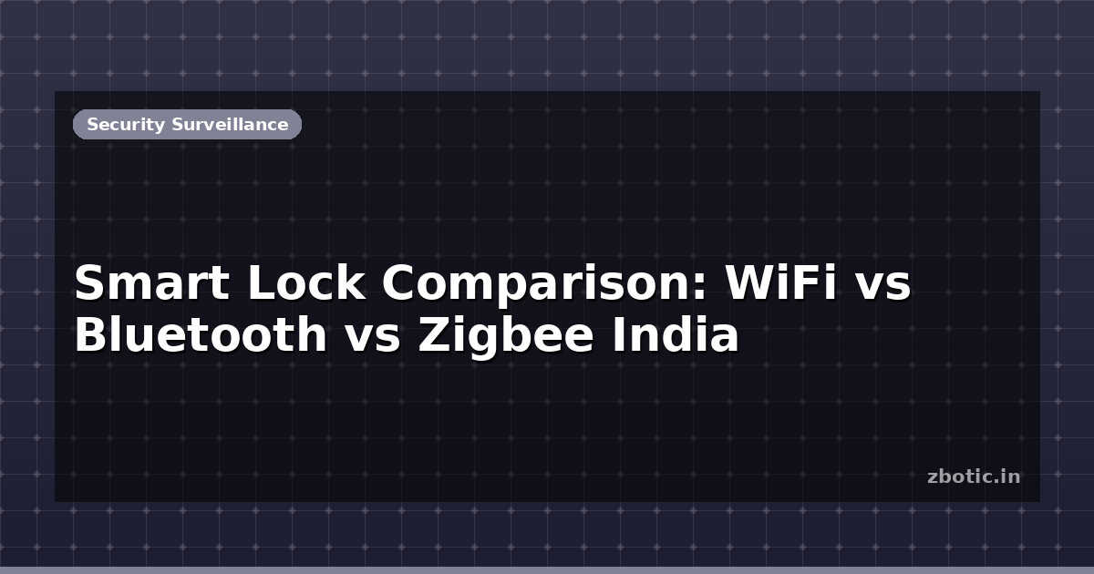 Smart Lock Comparison: WiFi vs Bluetooth vs Zigbee India | Zbotic
