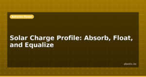 Solar Charge Profile: Absorb, Float, and Equalize