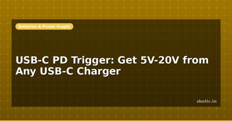 USB-C PD Trigger: Get 5V-20V from Any USB-C Charger