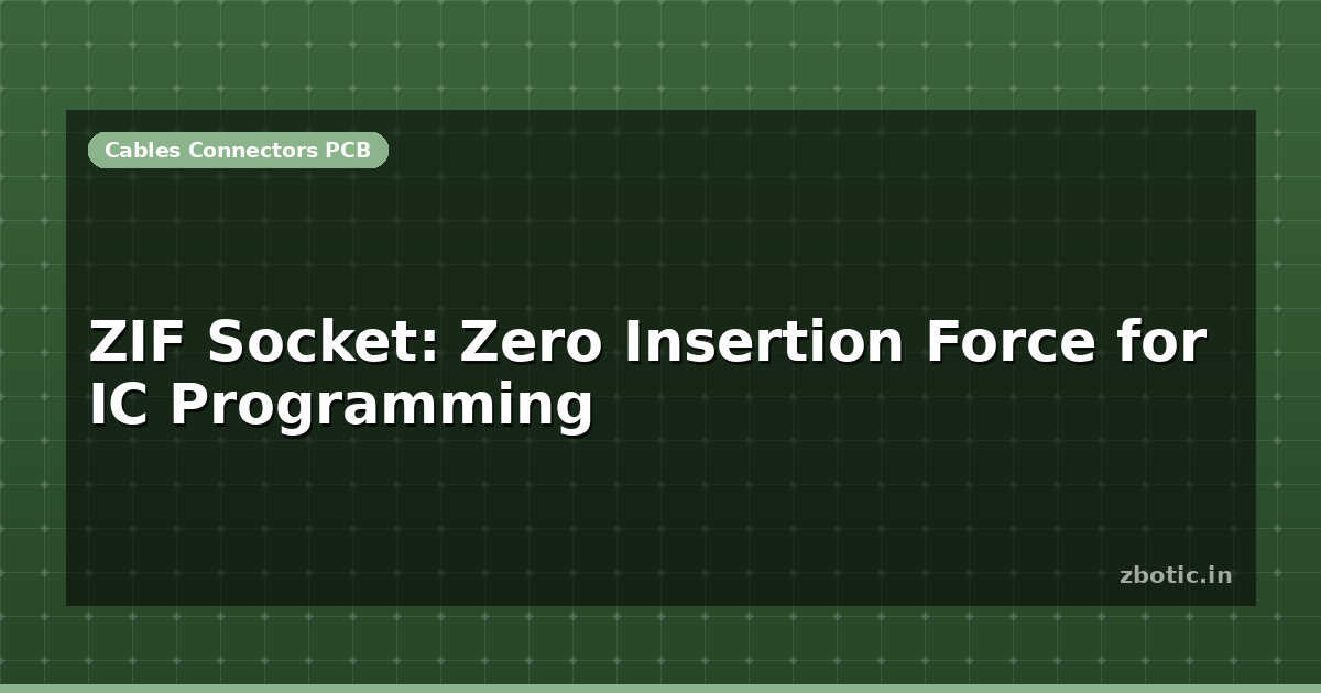 Zif Computer ZIF Socket: Zero Insertion Force for IC Programming | Zbotic