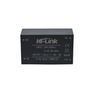 Hi-Link HLK-15M12C, 15W AC-DC Power Supply Module 12V, 1.25A, Isolated SMPS, Compact Size