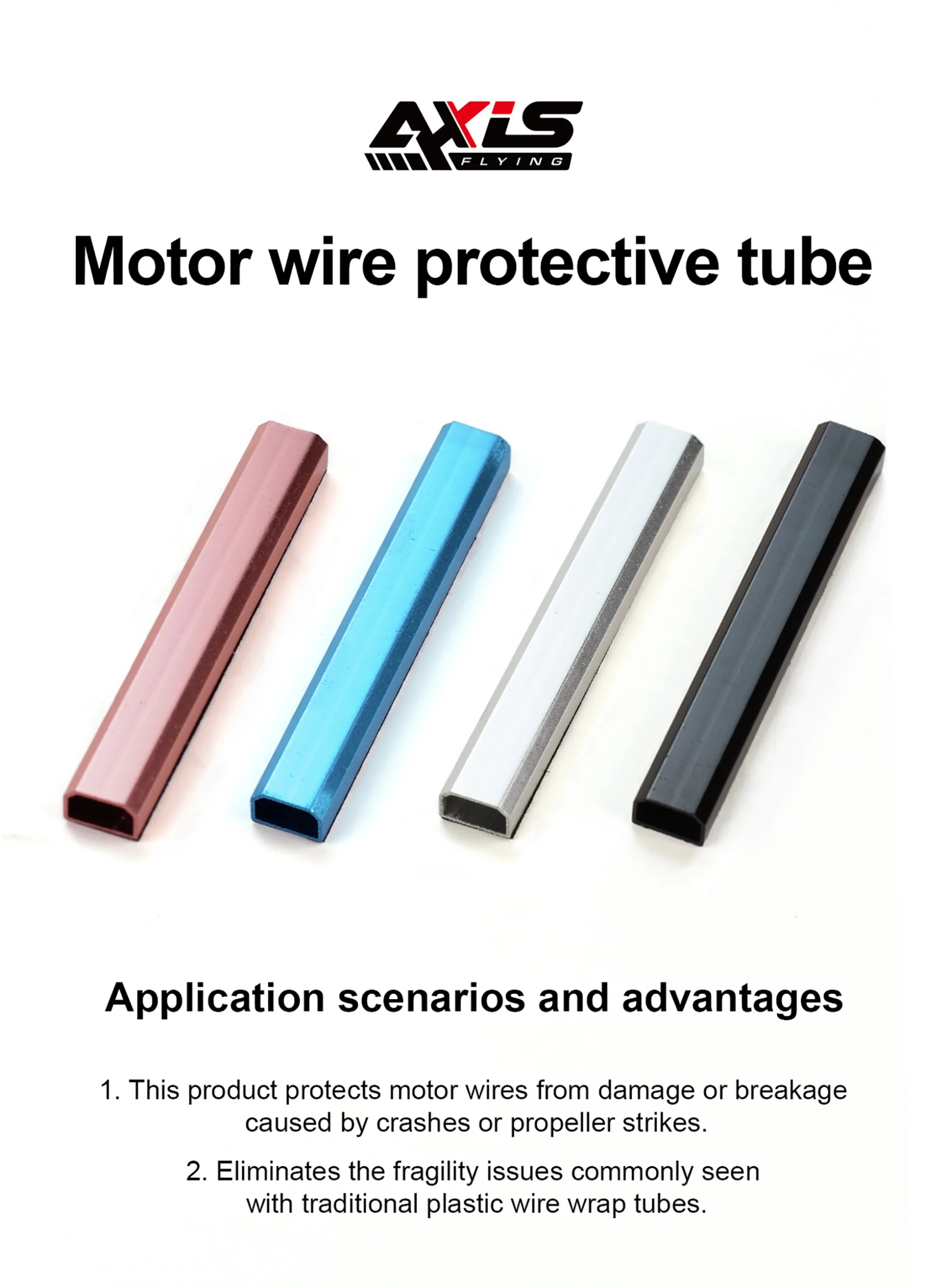 Axisflying Motor Wire Protective Tube – 55×8×5mm, Black, 4PCS 4 01 scaled