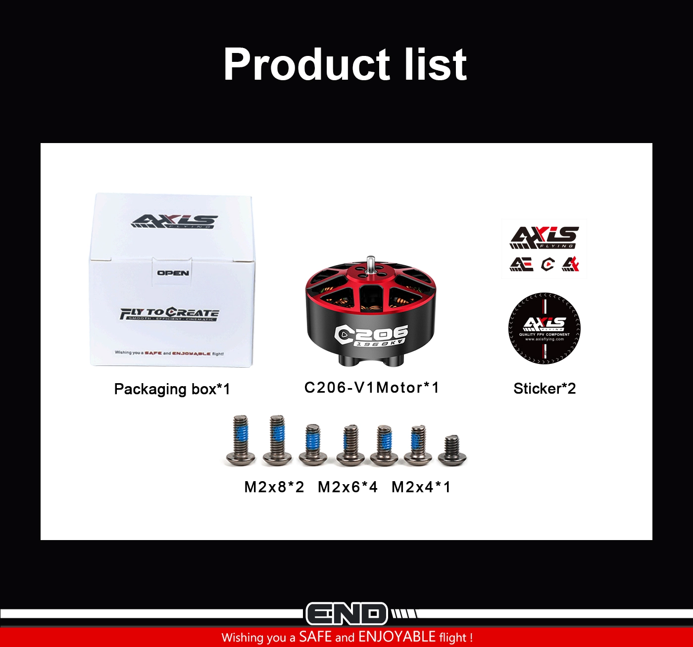 Axisflying C206 V1 6S 2500KV Brushless Motor 5 11