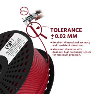 ABS Pro Traffic Red 3D Printing Filaments Tolerance