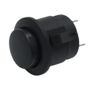 Black R13 507 16MM 2PIN Momentary Self Reset Round Cap Push Button Switch 1