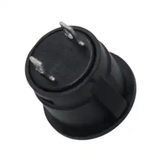 Black R13 507 16MM 2PIN Momentary Self Reset Round Cap Push Button Switch 3