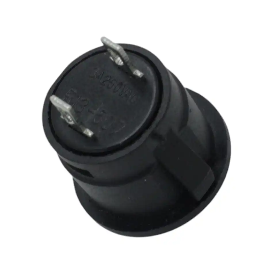 Black R13 507 16MM 2PIN Momentary Self Reset Round Cap Push Button Switch 3