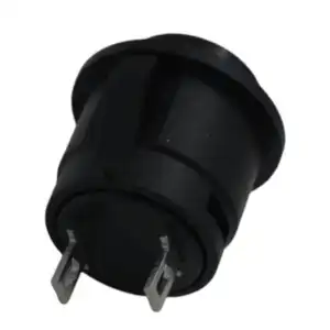 Black R13 507 16MM 2PIN Momentary Self Reset Round Cap Push Button Switch