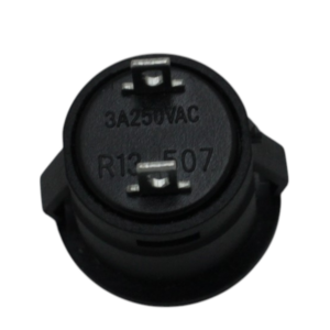 Black R13 507 16MM 2PIN Momentary Self Reset Round Cap Push Button Switch 4