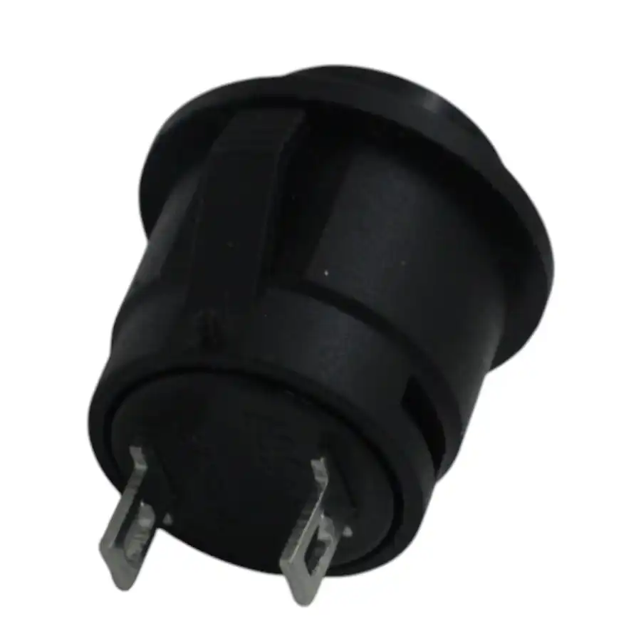 Black R13 507 16MM 2PIN Momentary Self Reset Round Cap Push Button Switch