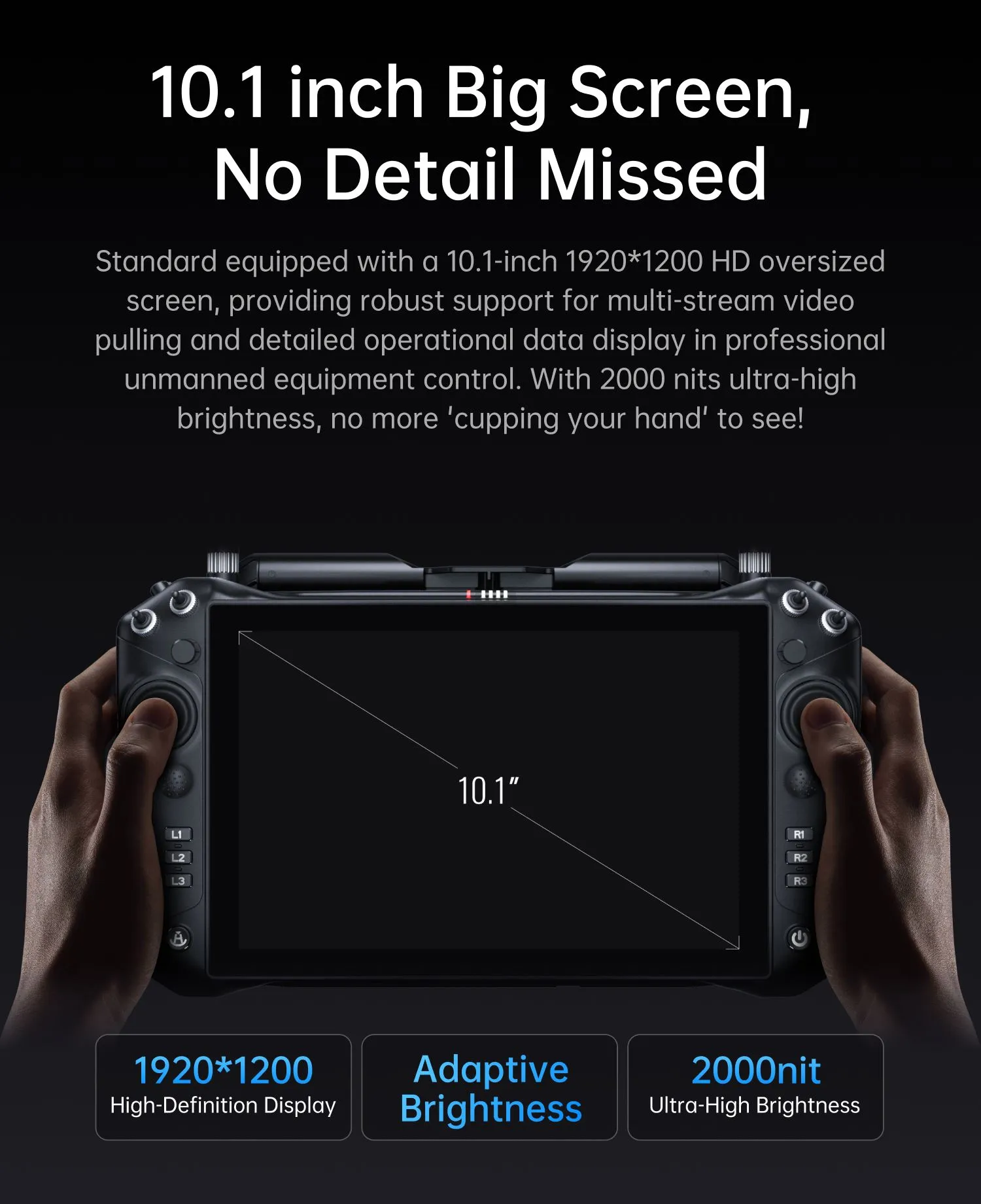 SIYI UniRC 10 Pro – 45KM Long-Range Smart Ground Controller, 10" FHD Touchscreen, 4K Digital Transmission 7 Frame3
