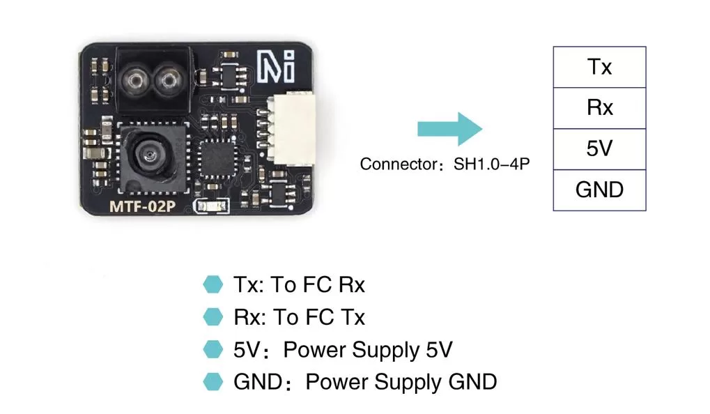 MicoAir MTF-02P UAV Drone Optical Flow and Distance Sensor 7 MTF 02P connecotr jpg