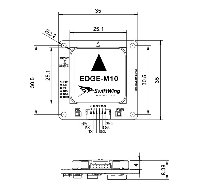 SwiftWing EDGE-M10 GNSS & Compass Module