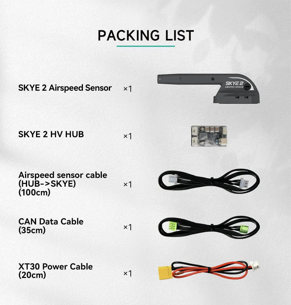 CUAV SKYE 2 Airspeed Sensor Intelligent De-icing Heating 12 SKYE 2 V2.0 EN 11 1