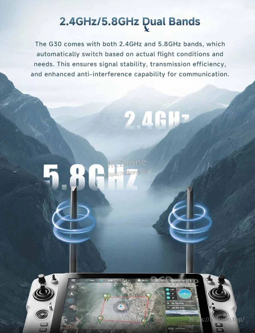 Skydroid G30 10.1-inch HD Ground Station Remote Controller for FPV Drone, 2.4G/5.8G Dual-band With GR03 Receiver 9 Skydroid G30 Ground Station MacXJ