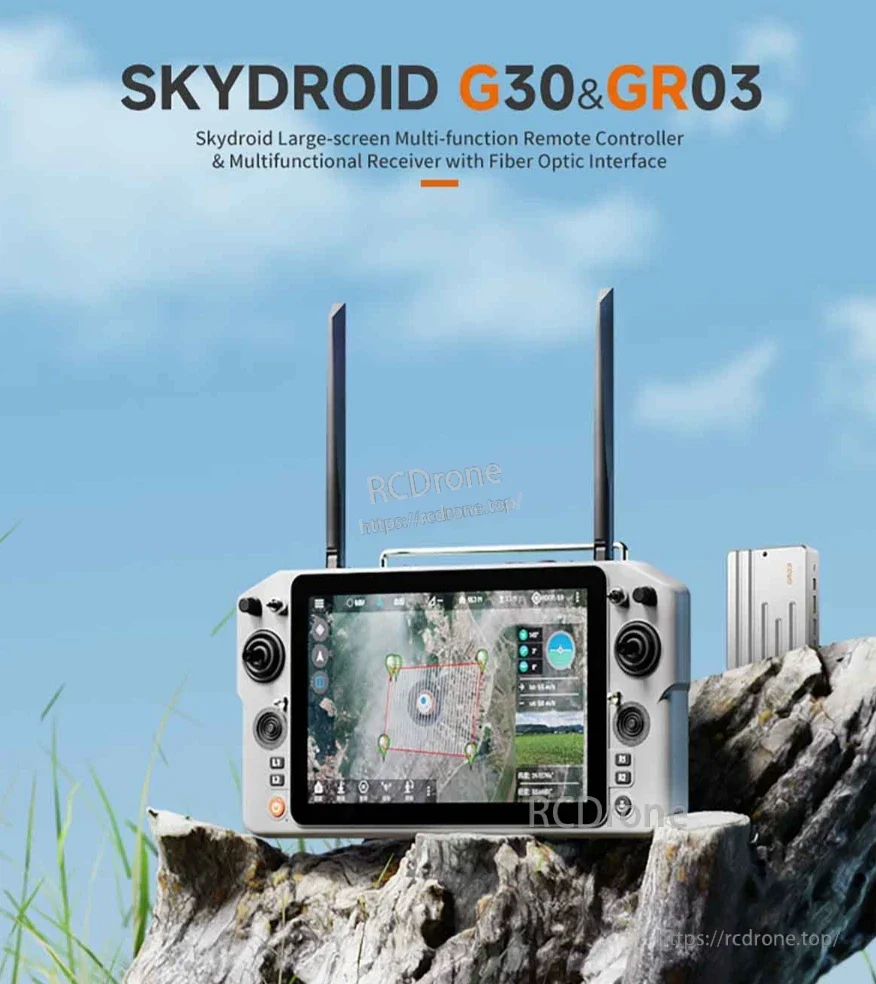 Skydroid G30 10.1-inch HD Ground Station Remote Controller for FPV Drone, 2.4G/5.8G Dual-band With GR03 Receiver 3 Skydroid G30 Ground Station zP9fr