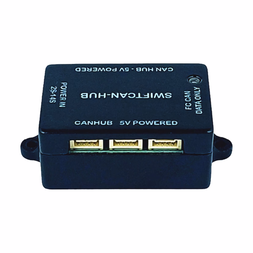 Input Voltage: 2S–14S LiPo Output Voltage: 5.3V ±0.15V Output Current: 5A Total Efficiency: >90% CAN Ports: 6 Peripheral + 1 Input download 1 2
