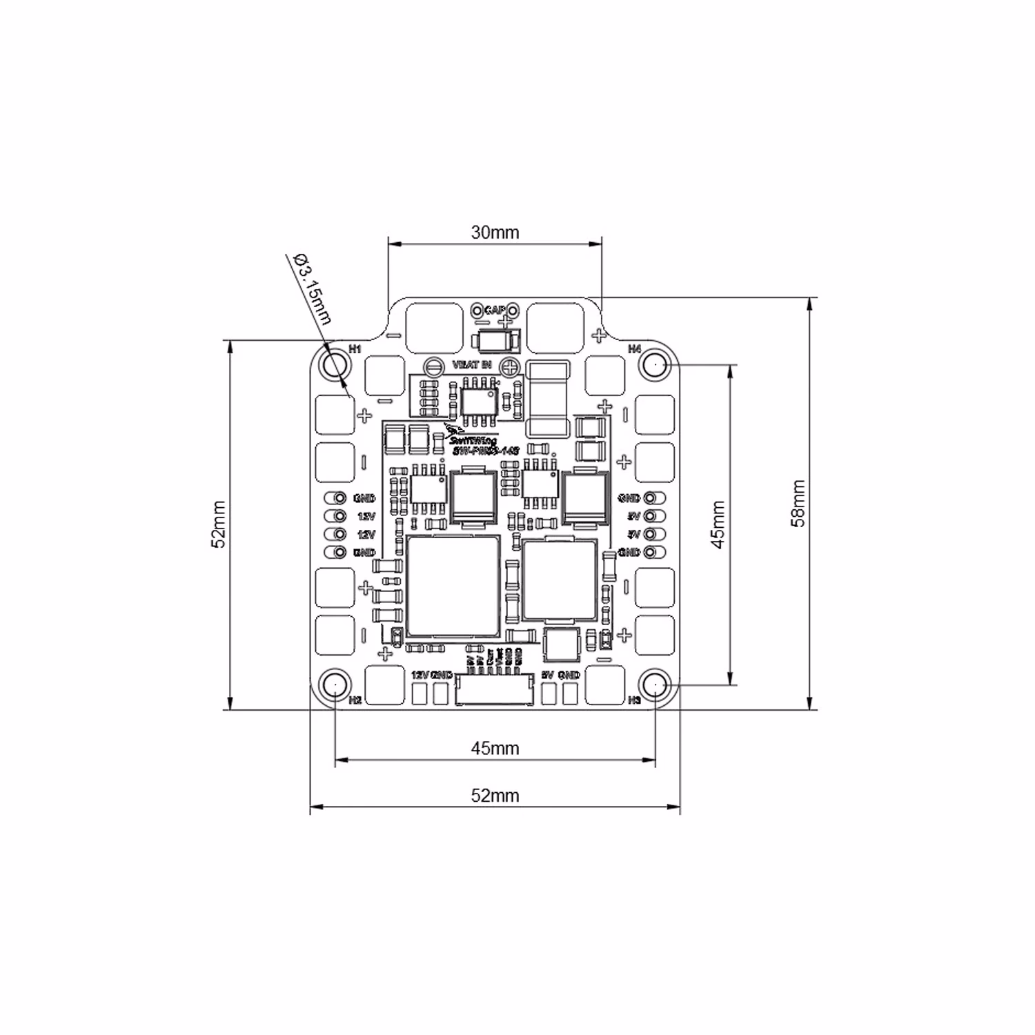 SwiftWing PM03-14S Integrated Power Module & Power Distribution Board (3S–14S, 120A) 4 download 16