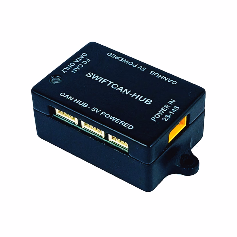 Input Voltage: 2S–14S LiPo Output Voltage: 5.3V ±0.15V Output Current: 5A Total Efficiency: >90% CAN Ports: 6 Peripheral + 1 Input download 5