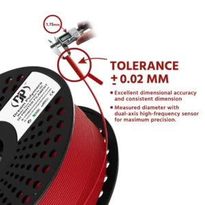 3DZ PETG Traffic Red Filaments1.75mm 2 dream polymers petg pro 1000x1000 1 2
