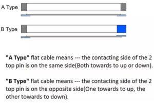 0.5mm Pitch 20 pin 200mm FPC B-Type Ribbon Flexible Flat Cable