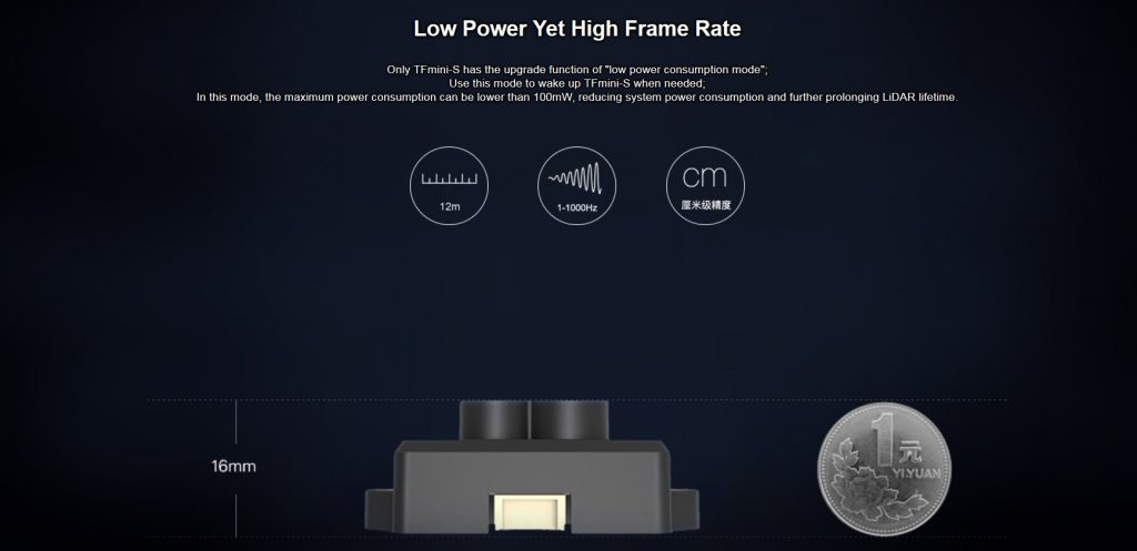 Tfmini-S Micro Lidar Distance Sensor