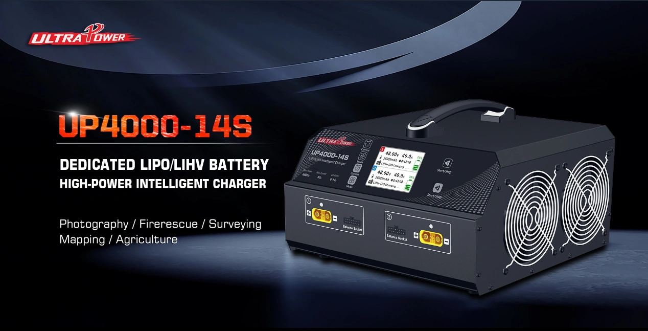 Ultra Power UP4000-14S 2X2000W 40A 6-14S LiPo/LiHV Intelligent Charger 7 product img 343fad7a24dcfba51d0c7444cc21bc38