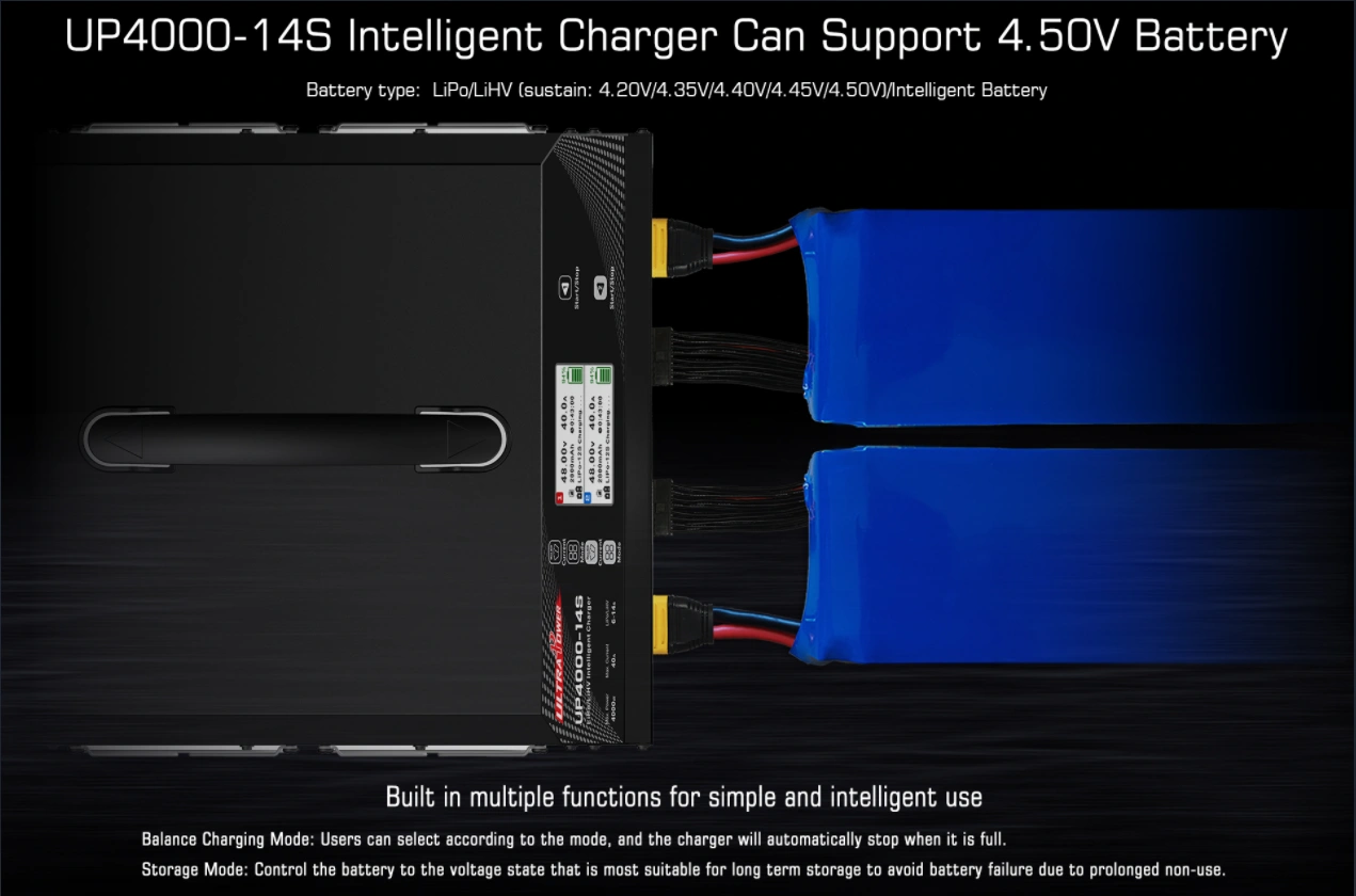 Ultra Power UP4000-14S 2X2000W 40A 6-14S LiPo/LiHV Intelligent Charger 11 product img eb3e029dd743005f8f06b221fa63e3af